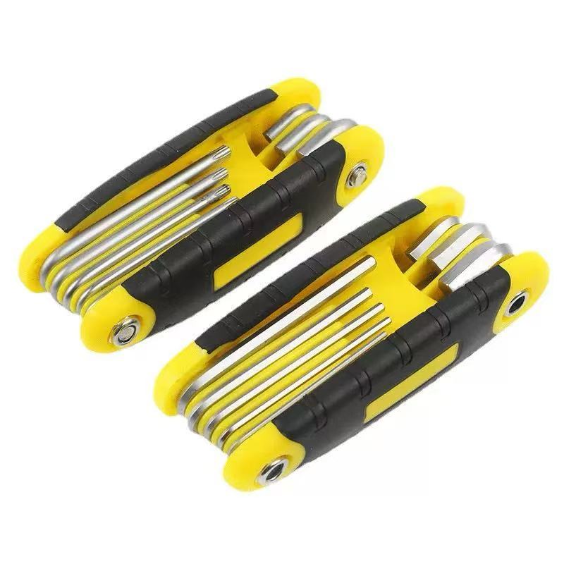 Jhome 8pcs Combination hex wrench key set folding screwdriver/sleeve