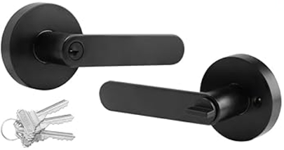 Jhome Round Interior Lever Sets – Matte Black Finish