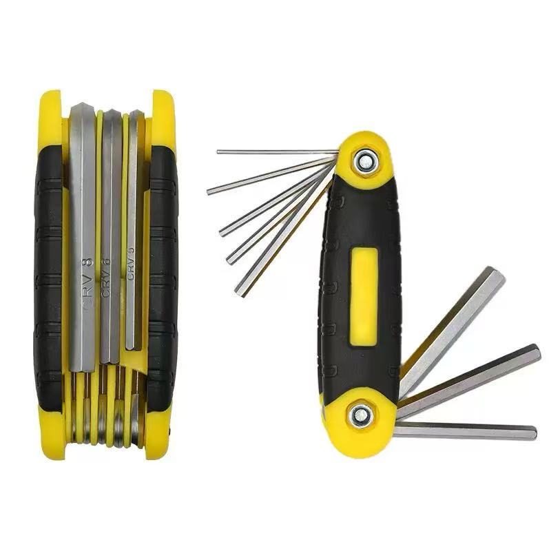 Jhome 8pcs Combination hex wrench key set folding screwdriver/sleeve