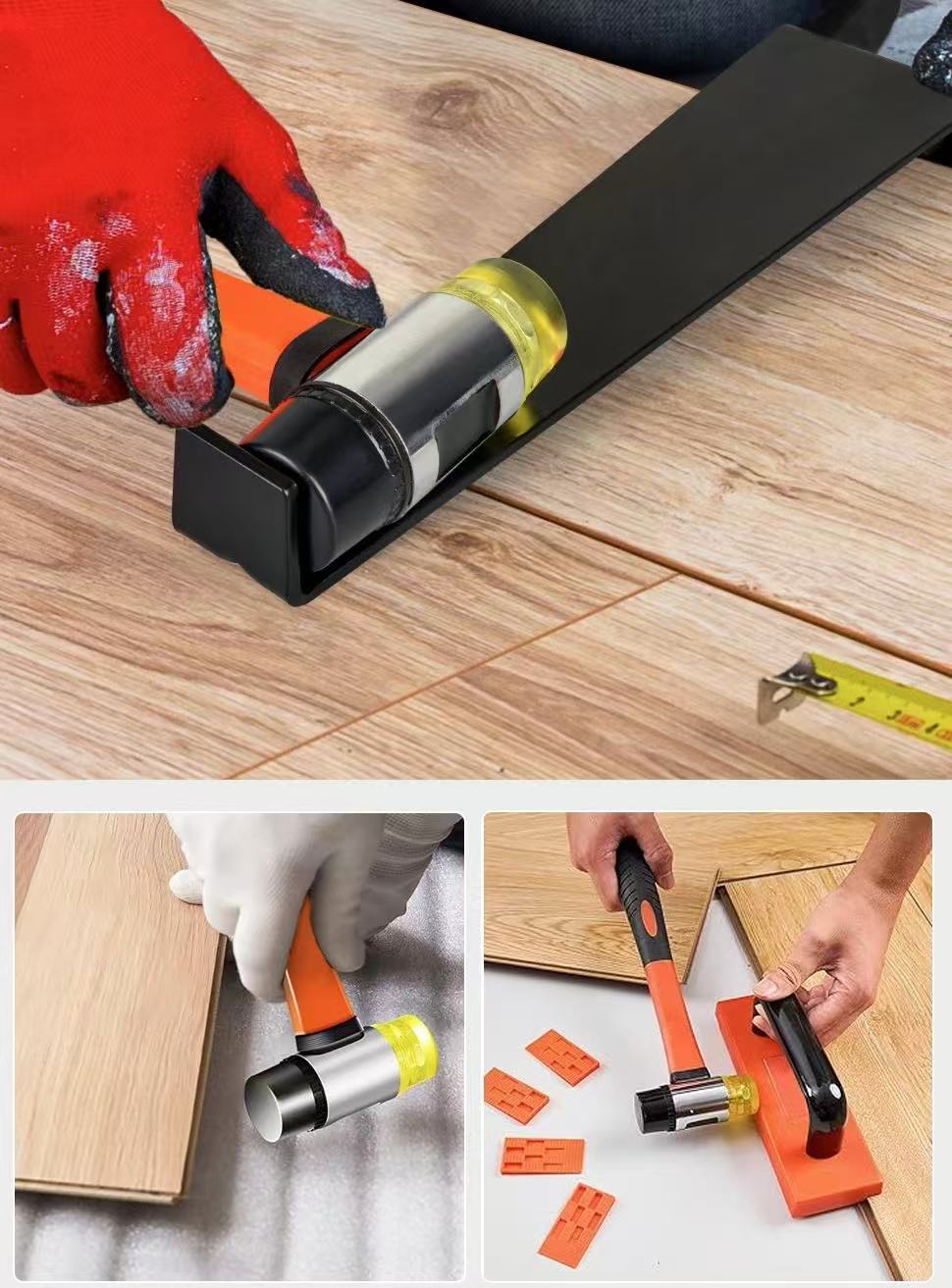 Jhome 43 pcs Floor installation step set Non Slip Handle Mallet
