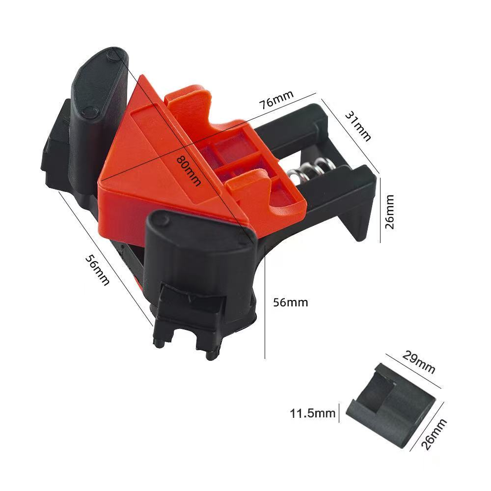 Jhome 4Pcs 90 Degree Right Angle Clip Clamps Corner Holders Woodworking