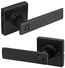Jhome Pack Interior Square Passage Lever Sets – Matte Black Finish