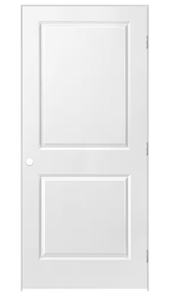 Jhome BD-A20 Interior Hollow Core Door + Frame – 2 Panel, Primed White, Smooth Finish