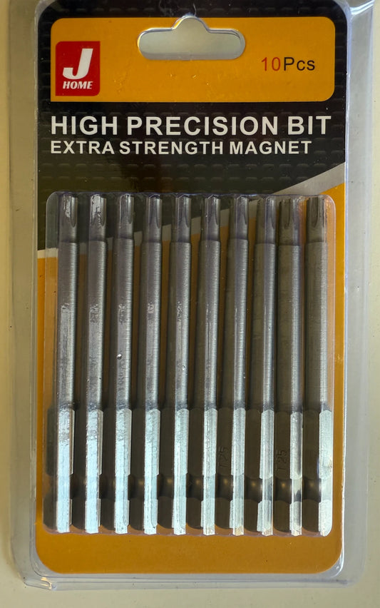 hex screw driver drill bit 1/4x3" 10pcs