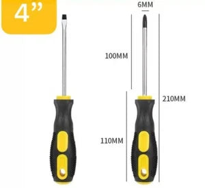 Jhome 4pcs slotted Square Head screwdriver set 4" 6"