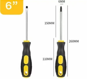 Jhome 4pcs slotted Square Head screwdriver set 4" 6"